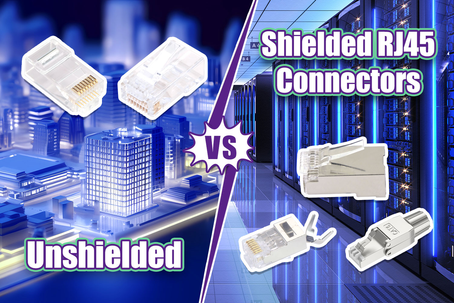 Unshielded vs. Shielded RJ45 Connectors – VCELINK