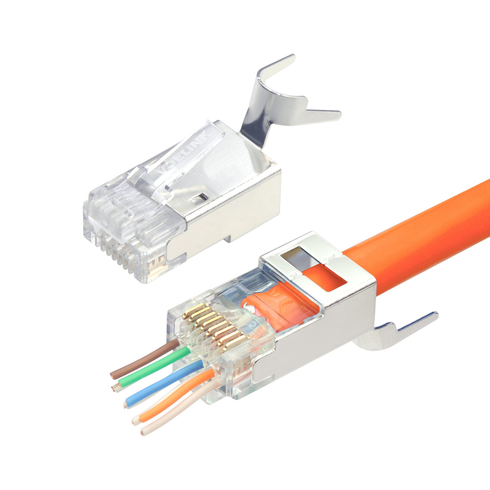 Mediabridge Cat7 Connector (Gold Shielded) - RJ45 Plug for Cat7 Ethernet  Cable - 8P8C 50UM - 30 Pack (Part# 51P-C7-30PK)
