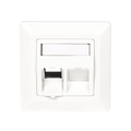 German-style 2 Port Network Faceplate VCELINK