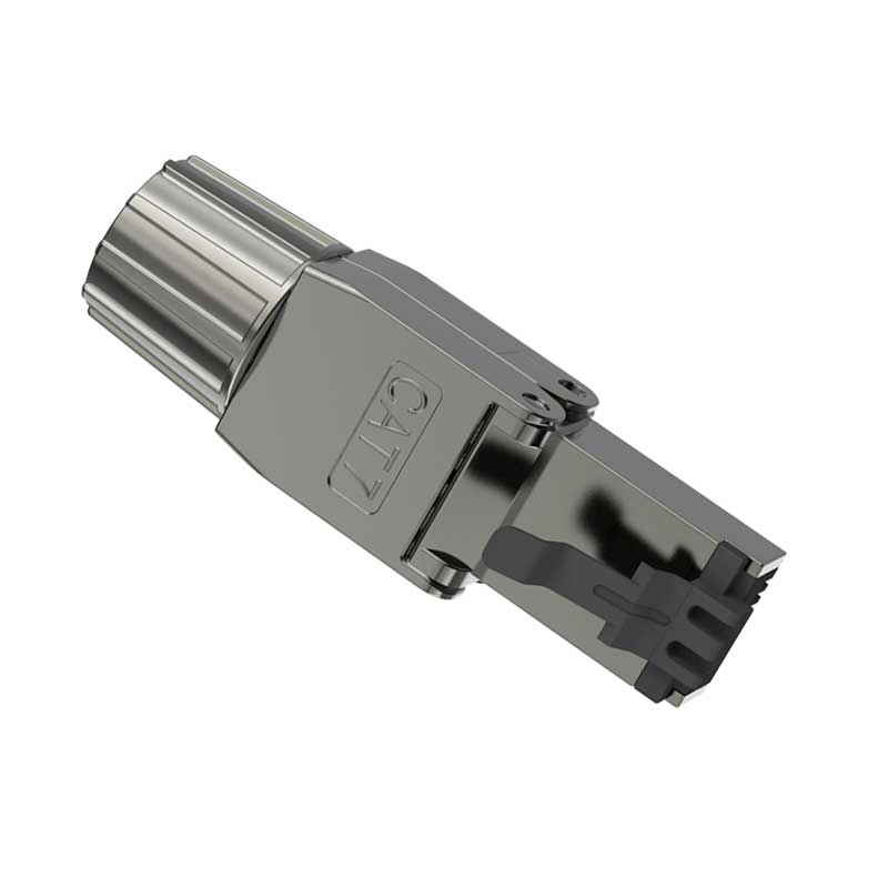 LEENUE RJ45 Cat7 Connector Tool-Free Toolless RJ45 Termination Plug  Reusable Shielded for Ethernet Cables 10Gbps POE 4 Pack