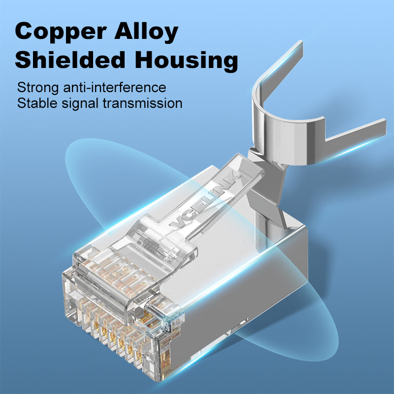 Cat6 Shielded RJ45 Connectors Short Body VCELINK