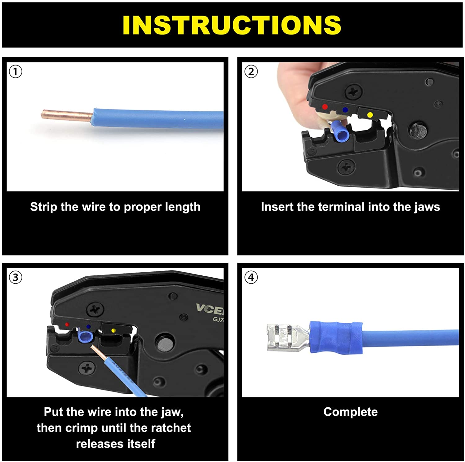 Wire connector store crimper