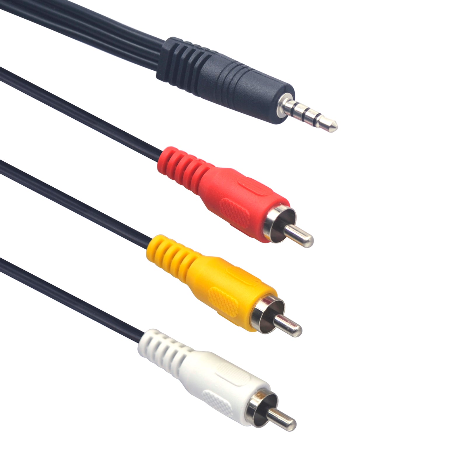 Cable plug 3.5mm a 3 rca audio y vídeo para tv